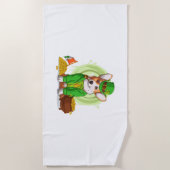 Irish Red Setter Dog Hunde Rasse für eine irische Strandtuch (Vorderseite)