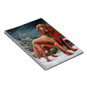 Irish Red Setter Dog in Schnee Weihnachten Notizblock (Rechte Seite)