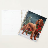 Irish Red Setter Dog in Schnee Weihnachten Planer (Anzeige)