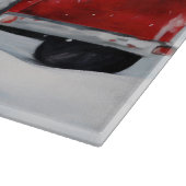 Irish Red Setter Dog in Schnee Weihnachten Schneidebrett (Ecke)