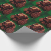 Irish Red Setter Dog in St. Patrick's Day Dress Geschenkpapier (Ecke)