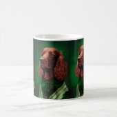 Irish Red Setter Dog in St. Patrick's Day Dress Kaffeetasse (Mittel)