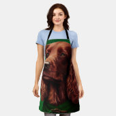 Irish Red Setter Dog in St. Patrick's Day Dress Schürze (Getragen)