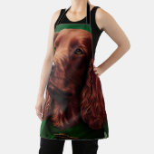 Irish Red Setter Dog in St. Patrick's Day Dress Schürze (InSitu)