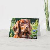 Irish Red Setter Dog Lover Denken Sie an Sie Karte (Vorderseite)