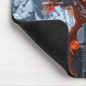 Irish Red Setter Dog Riding Motorrad Weihnachten Mousepad (Ecke)