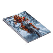 Irish Red Setter Dog Riding Motorrad Weihnachten Notizblock (Rechte Seite)