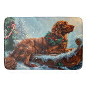 Irish Red Setter Dog Weihnachtsfest Badematte (Vorderseite)