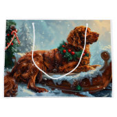 Irish Red Setter Dog Weihnachtsfest Große Geschenktüte (Vorderseite)
