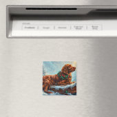 Irish Red Setter Dog Weihnachtsfest Magnet (In Situ (Geschirrspüler))