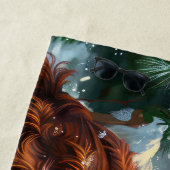 Irish Red Setter Dog Weihnachtsfest Strandtuch (Beispiel)