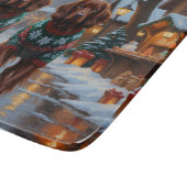 Irish Red Setter Dogs Christmas Snow Holiday Schneidebrett (Ecke)