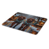 Irish Red Setter Dogs Christmas Snow Holiday Schneidebrett (Ecke)