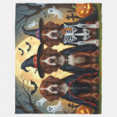 Irish Red Setter Dogs Pumpkin Halloween Funny Fleecedecke (Vorderseite)