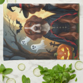 Irish Red Setter Dogs Pumpkin Halloween Funny Geschirrtuch (Gefaltet)