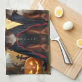 Irish Red Setter Dogs Pumpkin Halloween Funny Geschirrtuch (Viertel Falte)