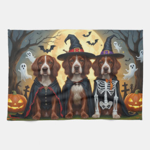 Irish Red Setter Dogs Pumpkin Halloween Funny Geschirrtuch