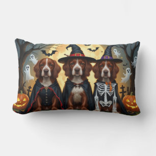 Irish Red Setter Dogs Pumpkin Halloween Funny Lendenkissen