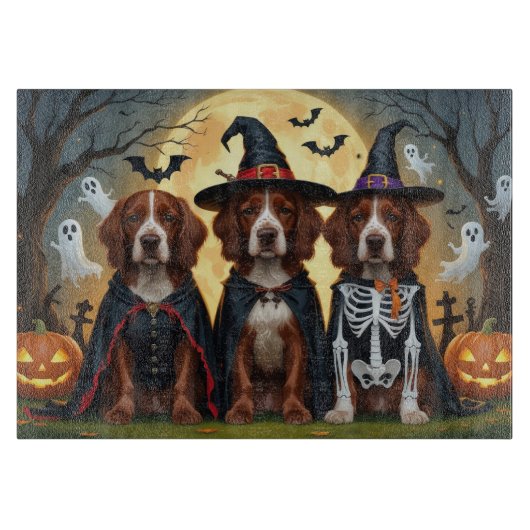 Irish Red Setter Dogs Pumpkin Halloween Funny Schneidebrett (Vorderseite)