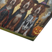 Irish Red Setter Dogs Pumpkin Halloween Funny Schneidebrett (Ecke)