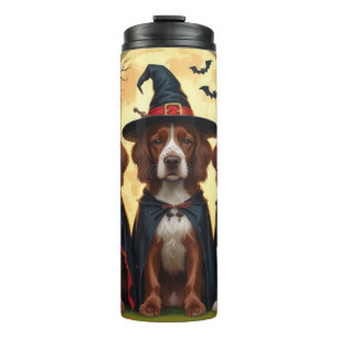 Irish Red Setter Dogs Pumpkin Halloween Funny Thermosbecher