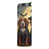 Irish Red Setter Dogs Pumpkin Halloween Funny Thermosbecher (Nach links gedreht)