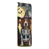 Irish Red Setter Dogs Pumpkin Halloween Funny Thermosbecher (Nach rechts gedreht)