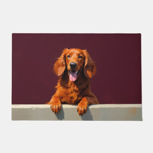 Irish Red Setter Doormat Art Fußmatte (Vorderseite)