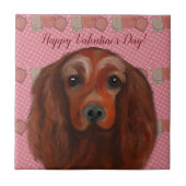 Irish Red Setter Fliese (Vorderseite)