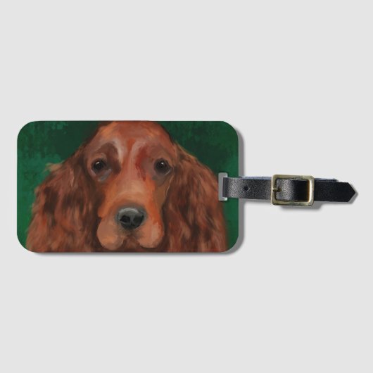 Irish Red Setter Gepäckanhänger (Vorderseite (Horizontal))