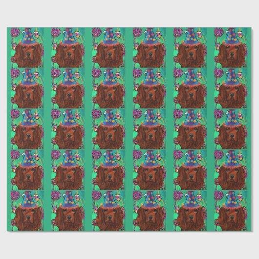 Irish Red Setter Geschenkpapier (Flach)