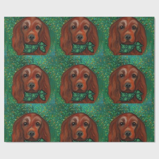 Irish Red Setter Geschenkpapier (Flach)