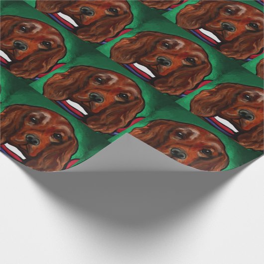 Irish Red Setter Geschenkpapier (Ecke)