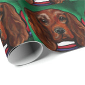 Irish Red Setter Geschenkpapier (Rolleneckpunkt)