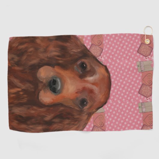 Irish Red Setter Golfhandtuch (Horizontal)