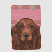 Irish Red Setter Golfhandtuch (Vorderseite)