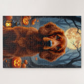 Irish Red Setter Gothic Halloween-Porträt Puzzle (Horizontal)