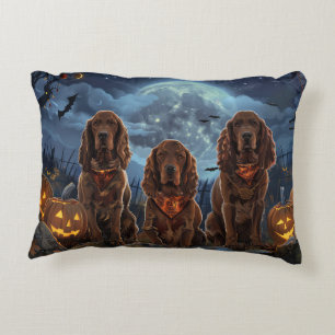 Irish Red Setter Halloween Gruselig Dekokissen