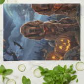 Irish Red Setter Halloween Spooky Geschirrtuch (Gefaltet)