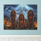 Irish Red Setter Halloween Spooky Leinwanddruck (Insitu (Holzboden))