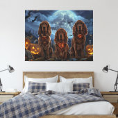 Irish Red Setter Halloween Spooky Leinwanddruck (Insitu (Schlafzimmer))