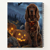 Irish Red Setter Halloween Spooky Notizblock (Rückseite)