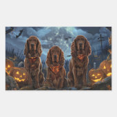 Irish Red Setter Halloween Spooky Rechteckiger Aufkleber (Vorderseite)