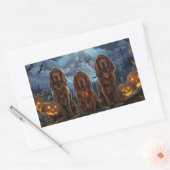 Irish Red Setter Halloween Spooky Rechteckiger Aufkleber (Umschlag)