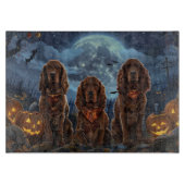 Irish Red Setter Halloween Spooky Schneidebrett (Vorderseite)