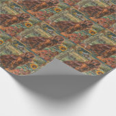 Irish Red Setter Hund Herbst Ernte Erntedank Geschenkpapier (Ecke)