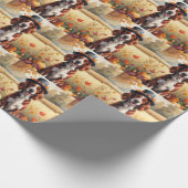 Irish Red Setter im Herbst hinterlässt Erntedank K Geschenkpapier (Ecke)