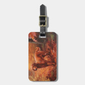 Irish Red Setter im Herbst Leaves Fall Inspiriert Gepäckanhänger (Vorderseite vertikal)