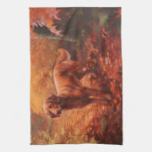 Irish Red Setter im Herbst Leaves Fall Inspiriert Geschirrtuch (Vertikal)