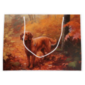Irish Red Setter im Herbst Leaves Fall Inspiriert Große Geschenktüte (Vorderseite)